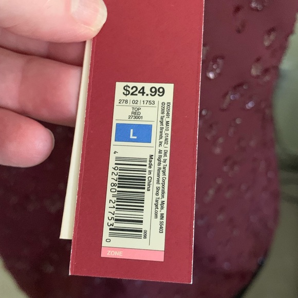 NWT Merona Wine Dotted Sparkly Glitter Shell Top - Picture 5 of 5